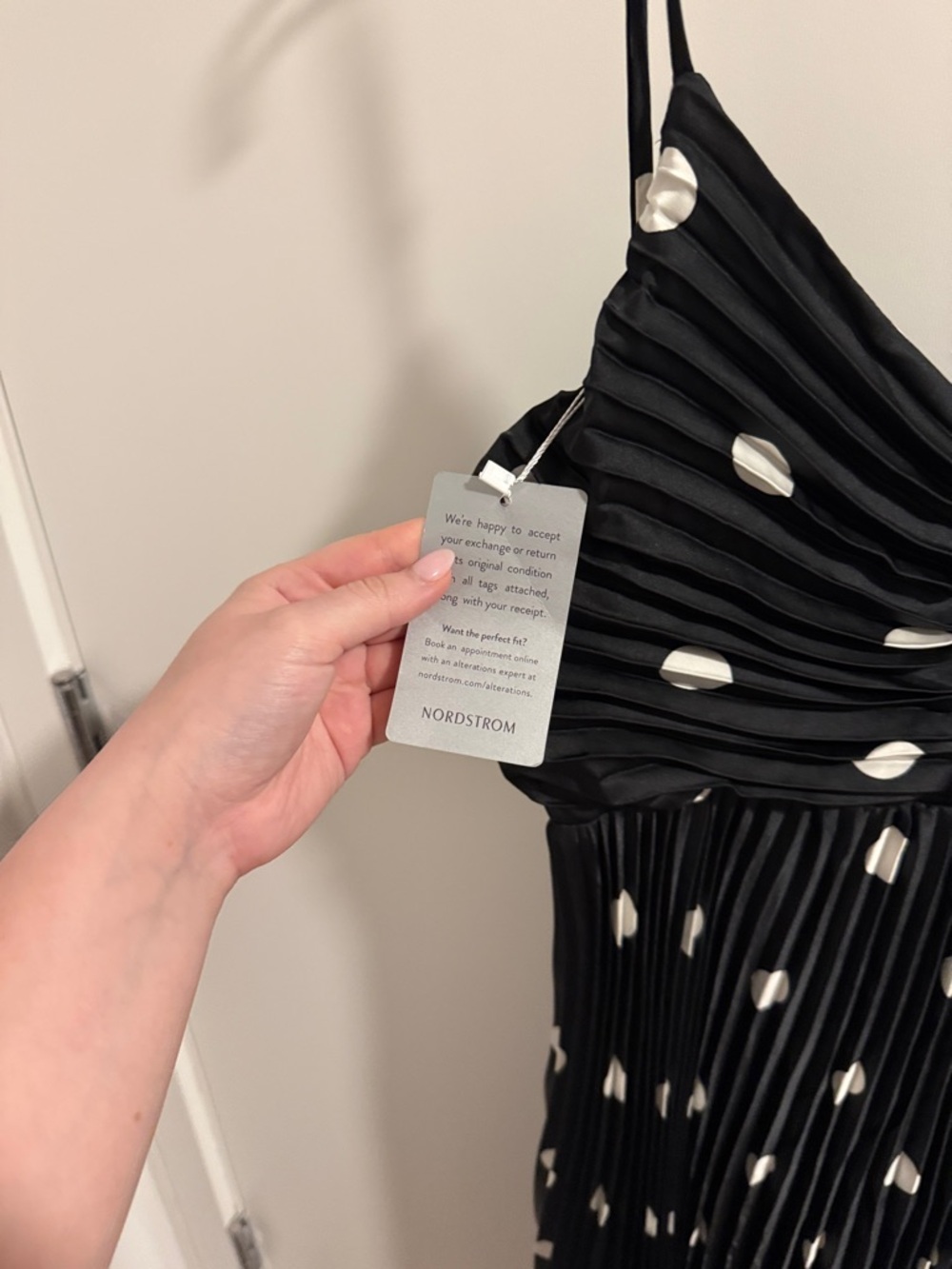 Petal & Pup Naira Dot Pleated Maxi Dress Black with White Polka Dots - Picture 4 of 4
